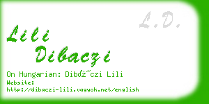 lili dibaczi business card